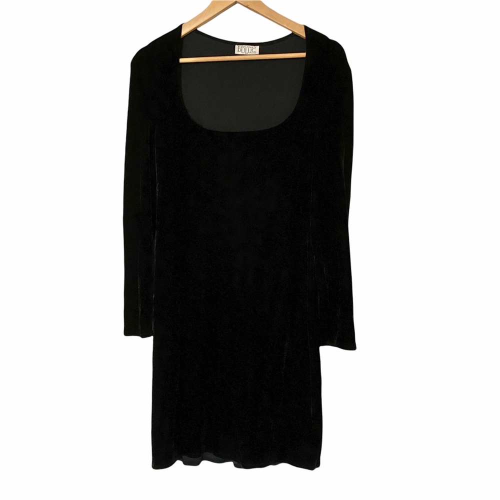 Bruno Duluc Kush Velvet Scoop Neck Dress